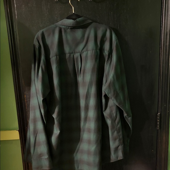 DIXXON Absinthe Men's Dark Green Plaid Button Down Shirt - Picture 3 of 3